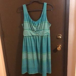Blue striped dress